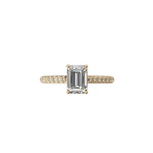 Loyale Paris – Solitaire Absolue 1ct pavé Émeraude