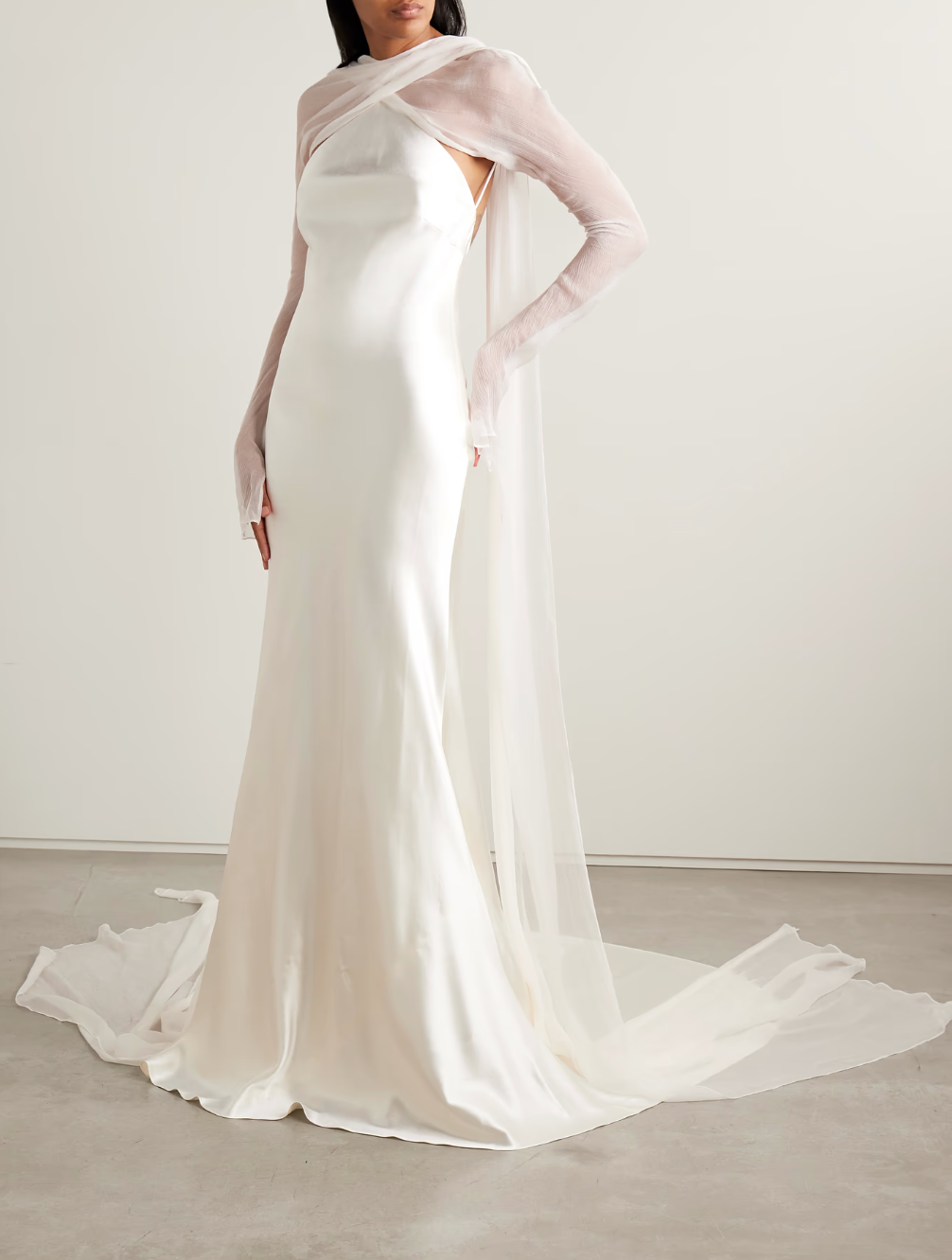 Danielle Frankel – Robe de mariée effet cape Mari – Image 2