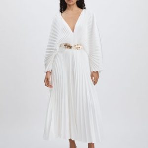 Reiss – Robe de mariée plissée
